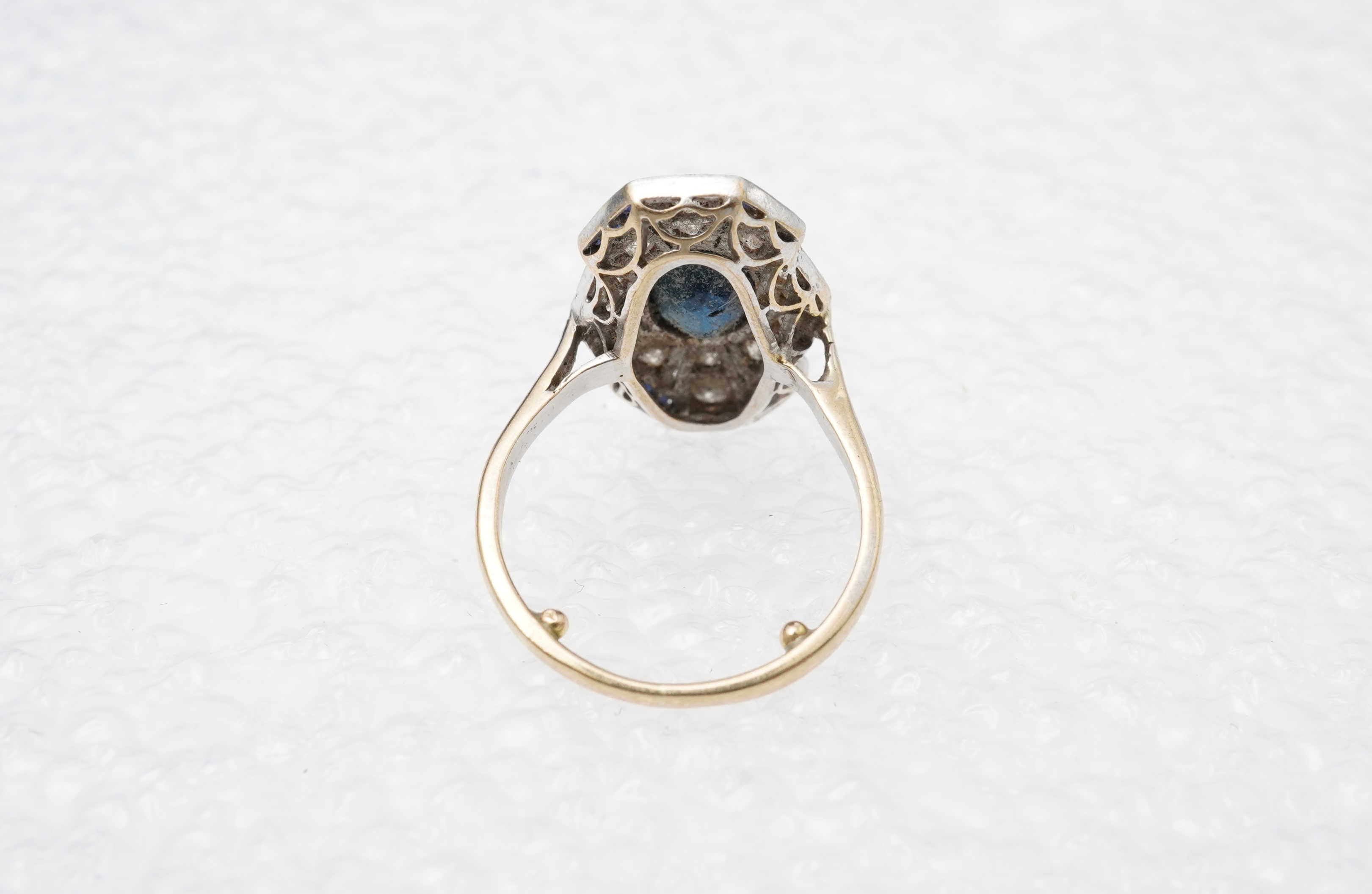 A sapphire and diamond ring